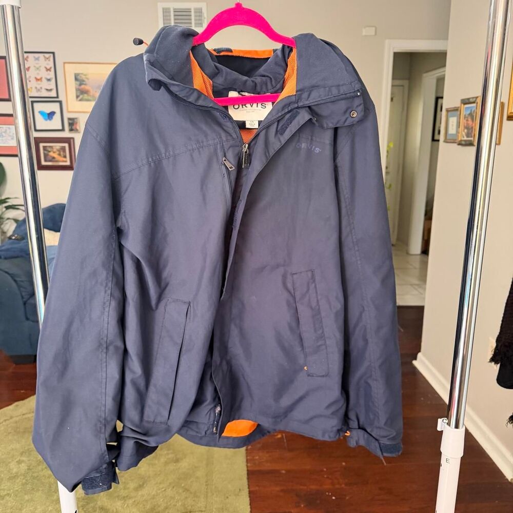 Orvis Men's Navy and Blue Jacket